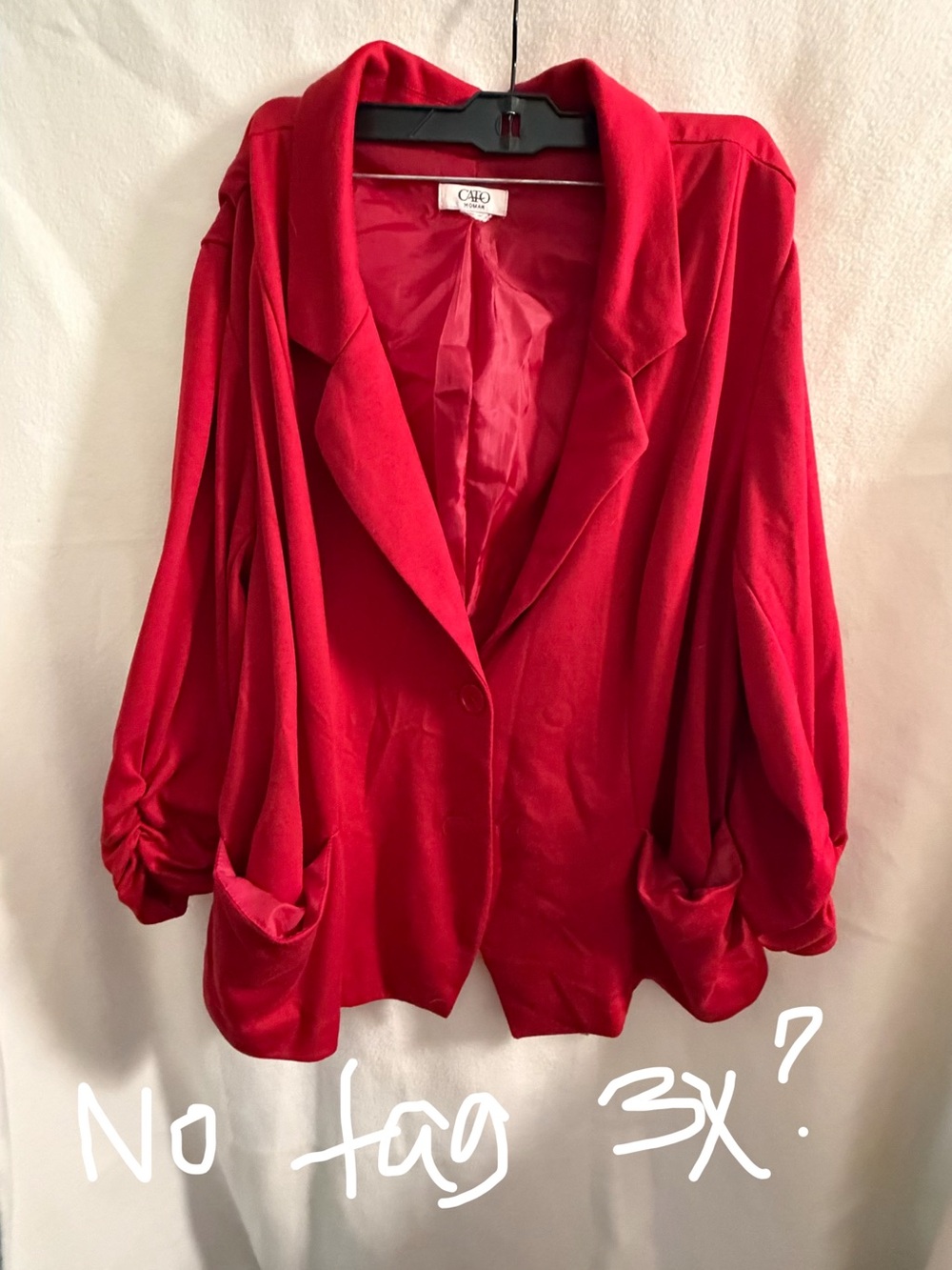 Cato Bold Red Draped Tunic Jacket